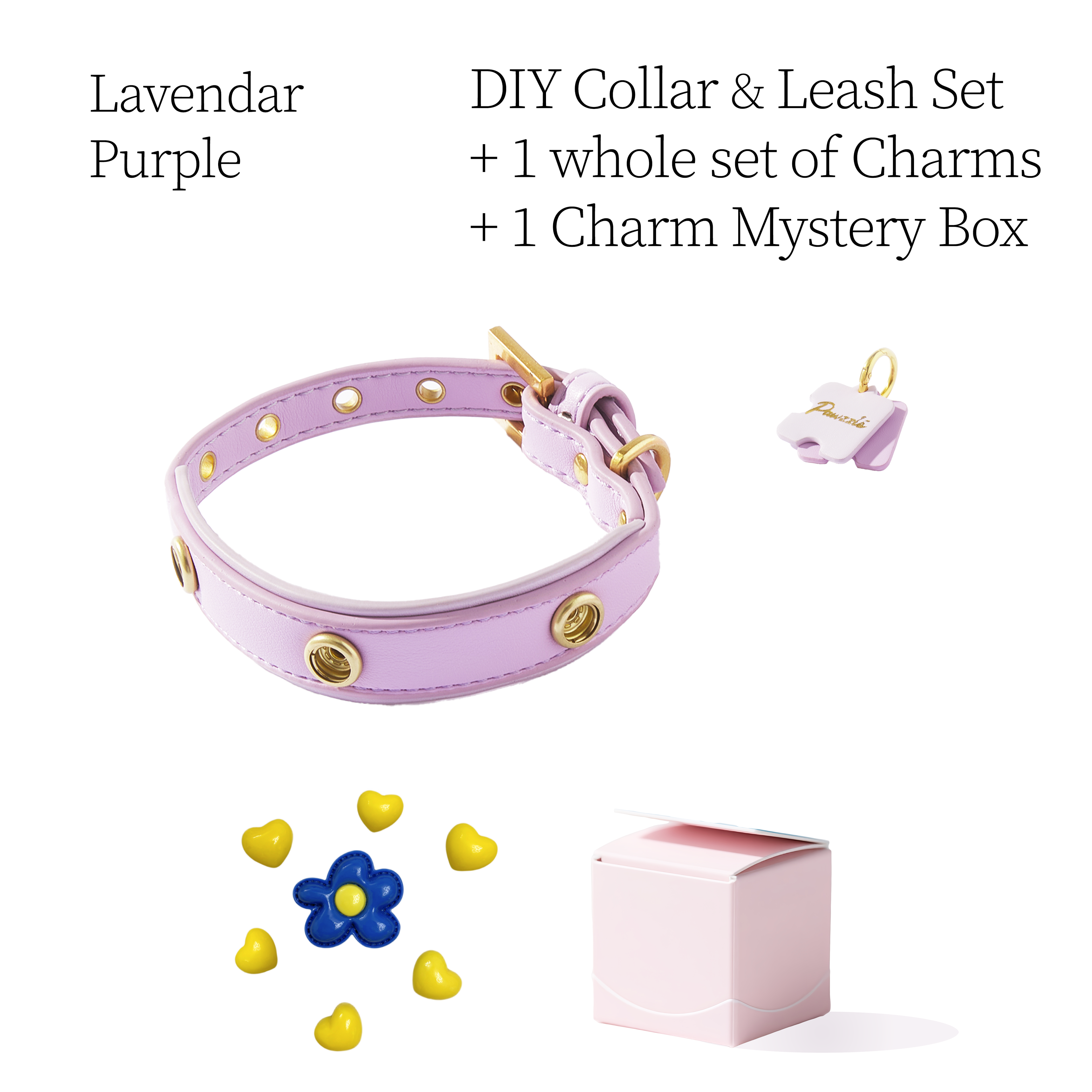 DIY Collar Set + Charm Blind Box-Lavender Purple