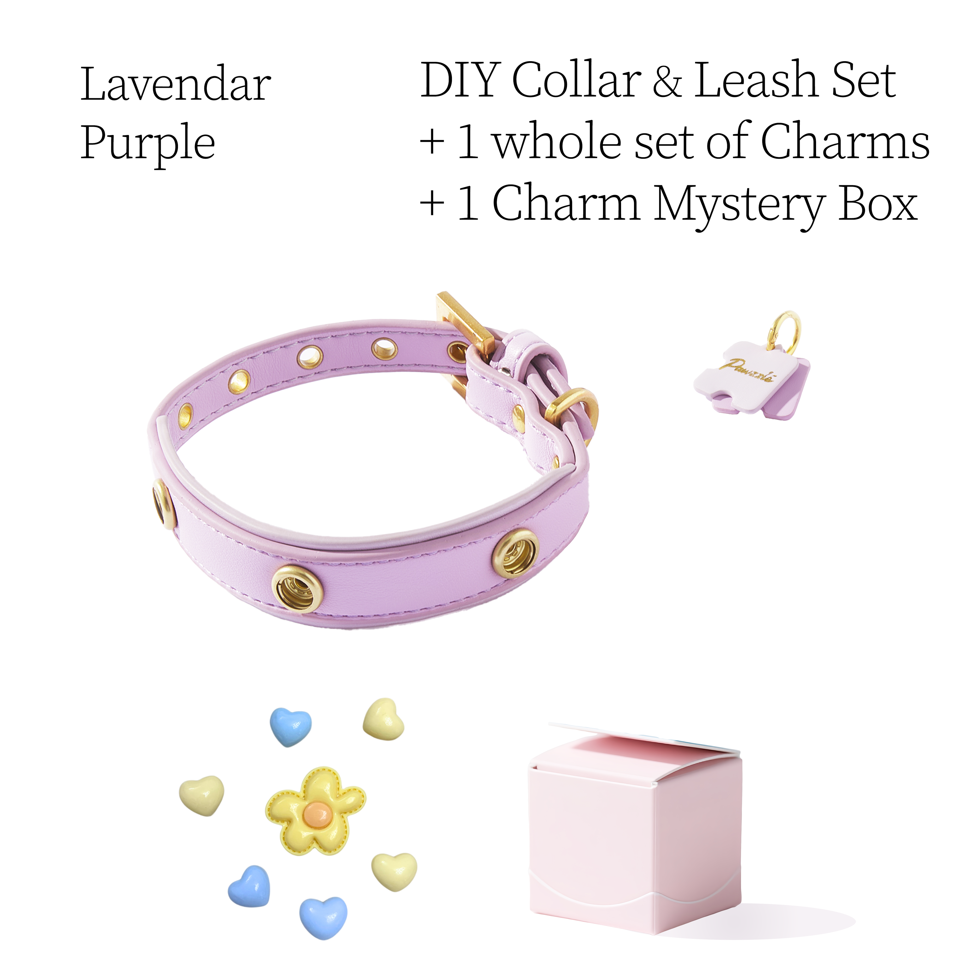 DIY Collar Set + Charm Blind Box-Lavender Purple