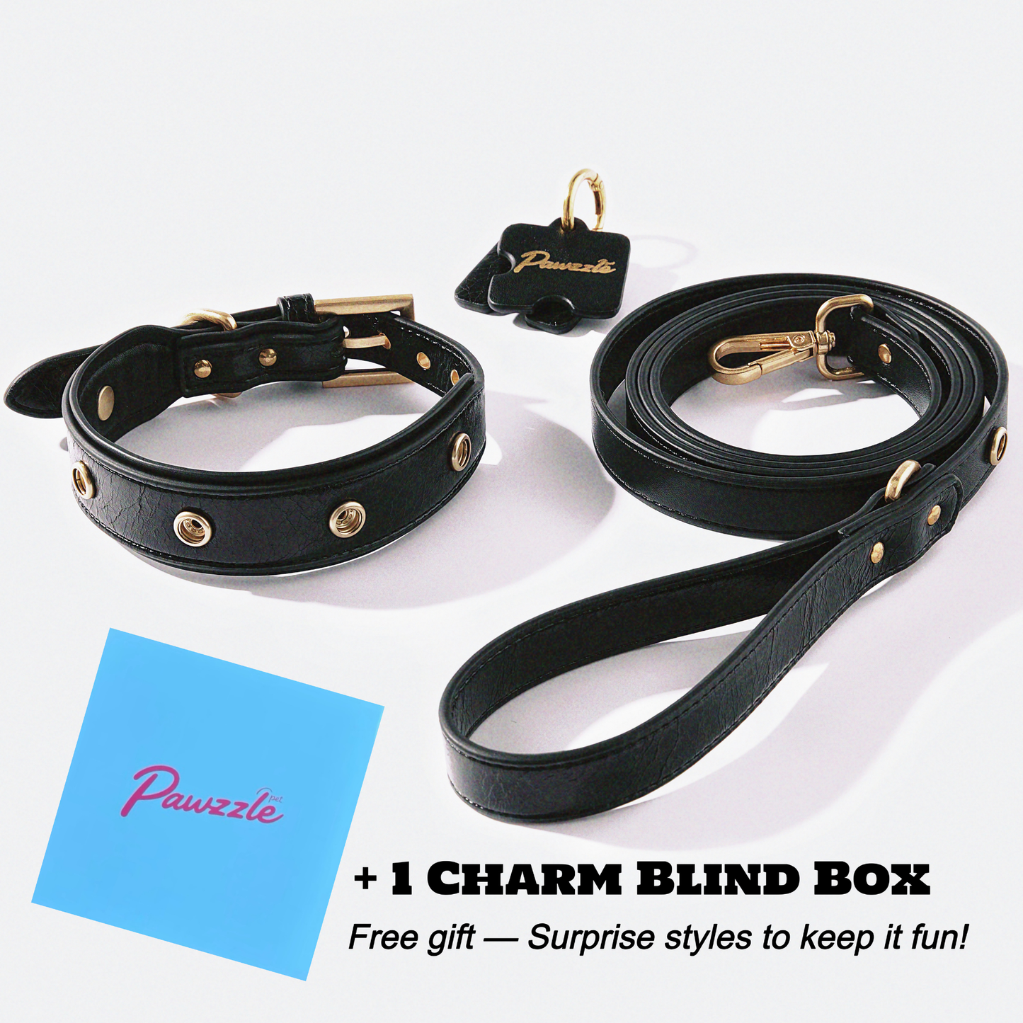 DIY Collar&Leash Set + Charm Blind Box-Four Color to choose