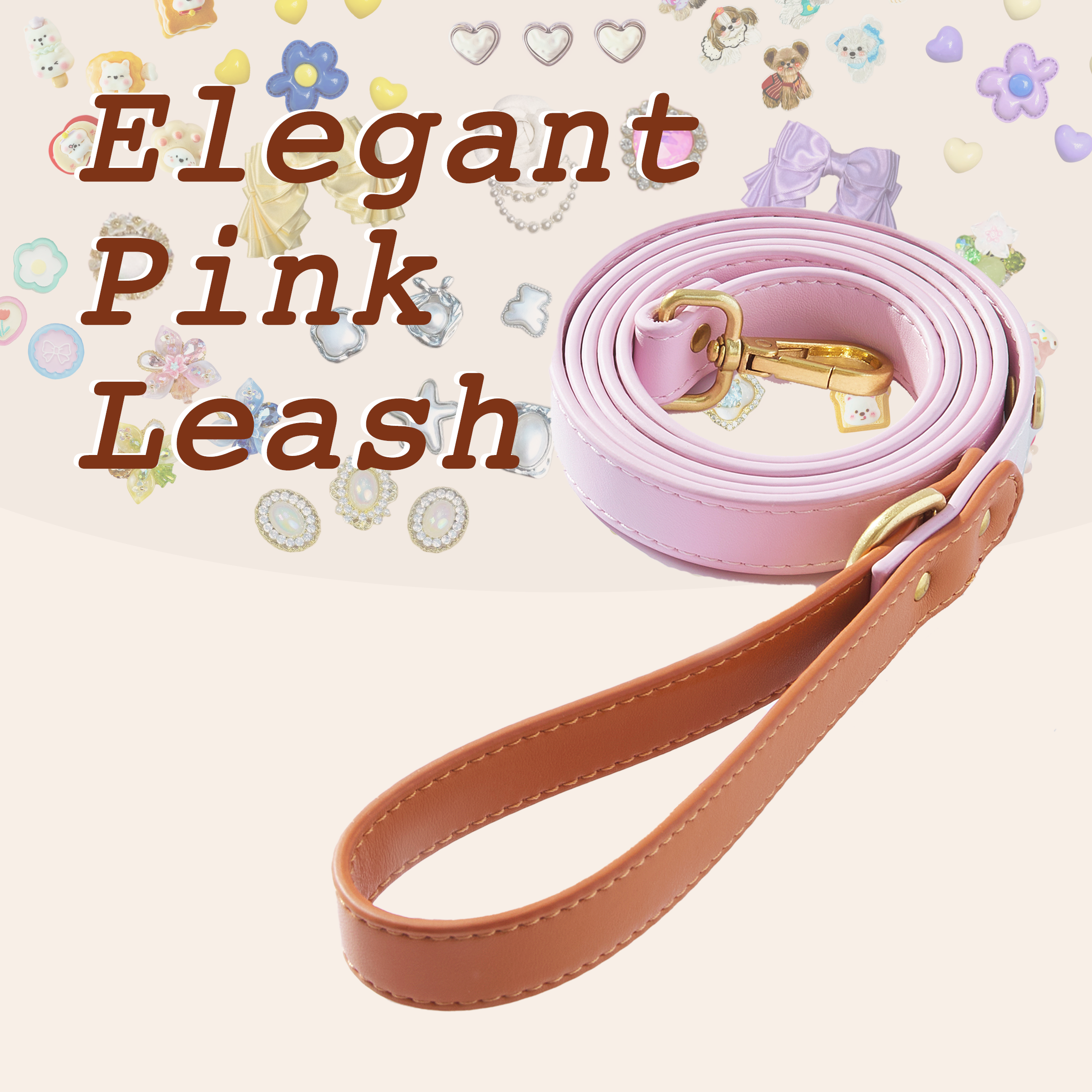 Elegant Pink Pet Leash