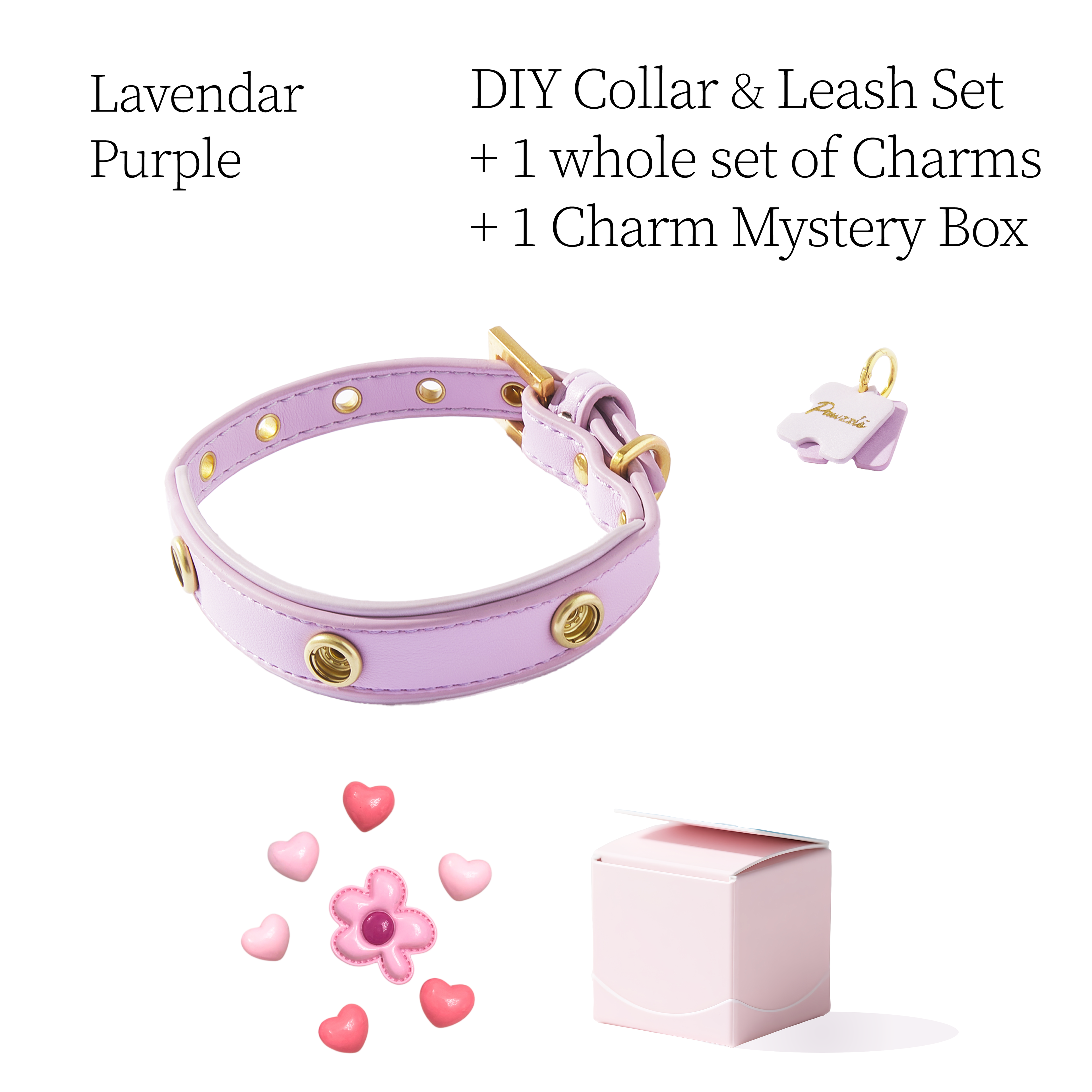 DIY Collar Set + Charm Blind Box-Lavender Purple
