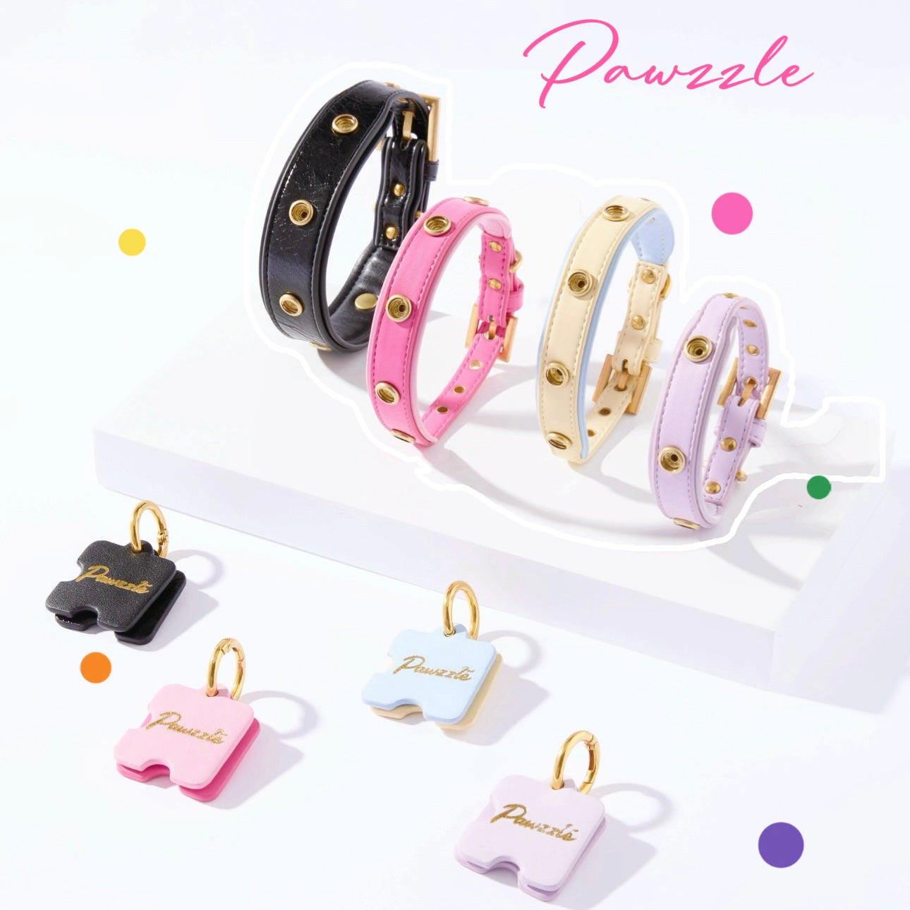 DIY Collar&Leash Set + Charm Blind Box-Four Color to choose