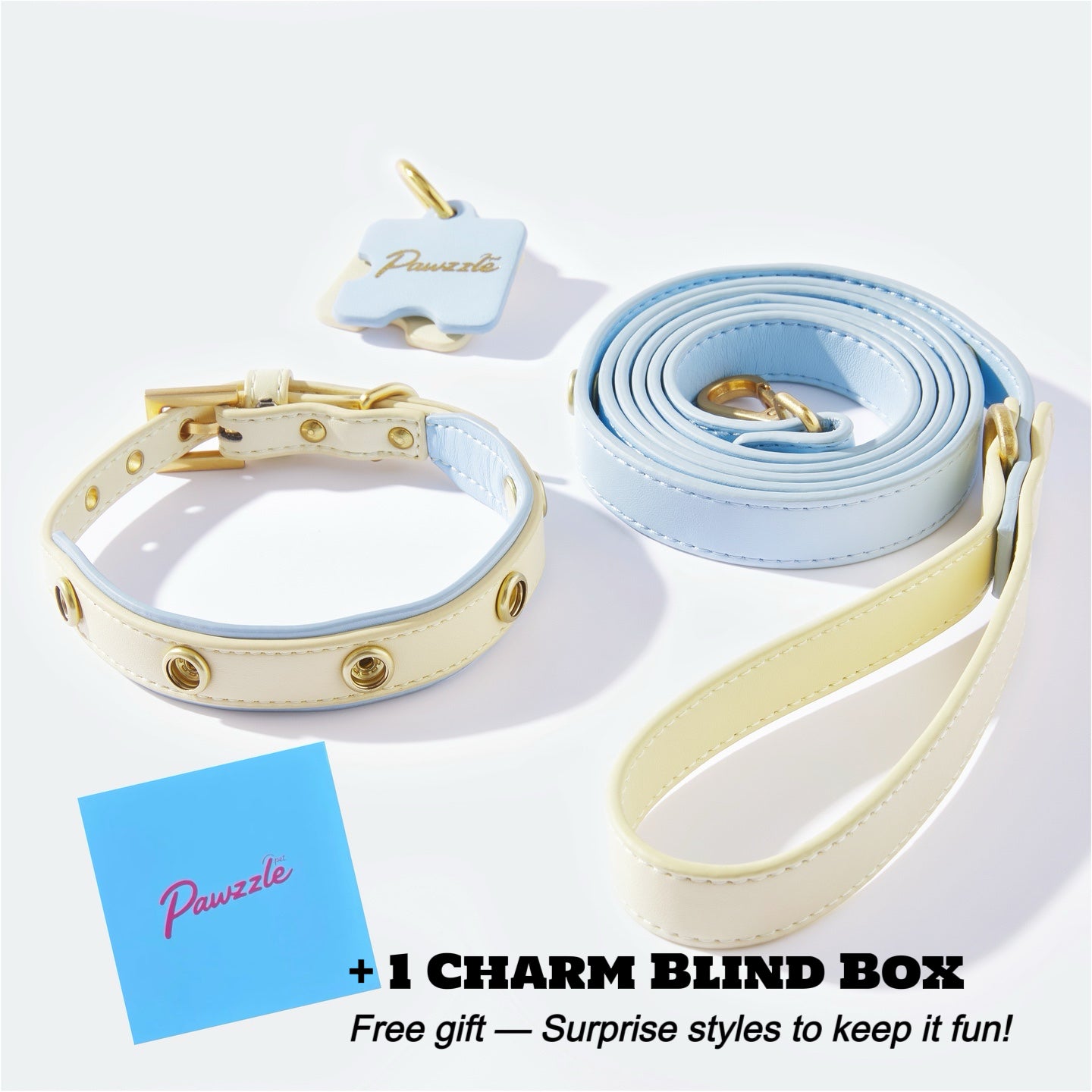DIY Collar&Leash Set + Charm Blind Box-Four Color to choose