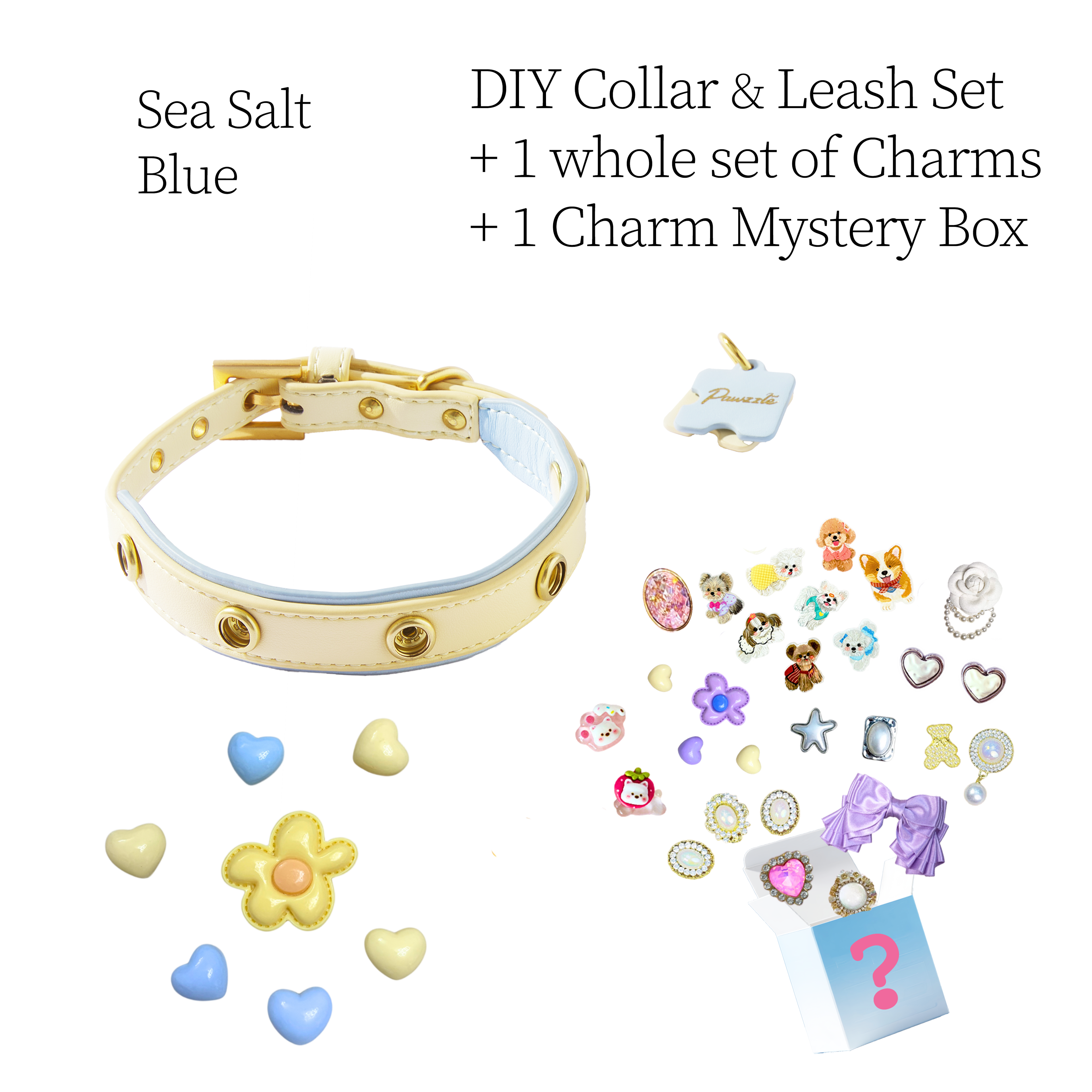 DIY Collar Set + Charm Blind Box-Sea Salt Blue