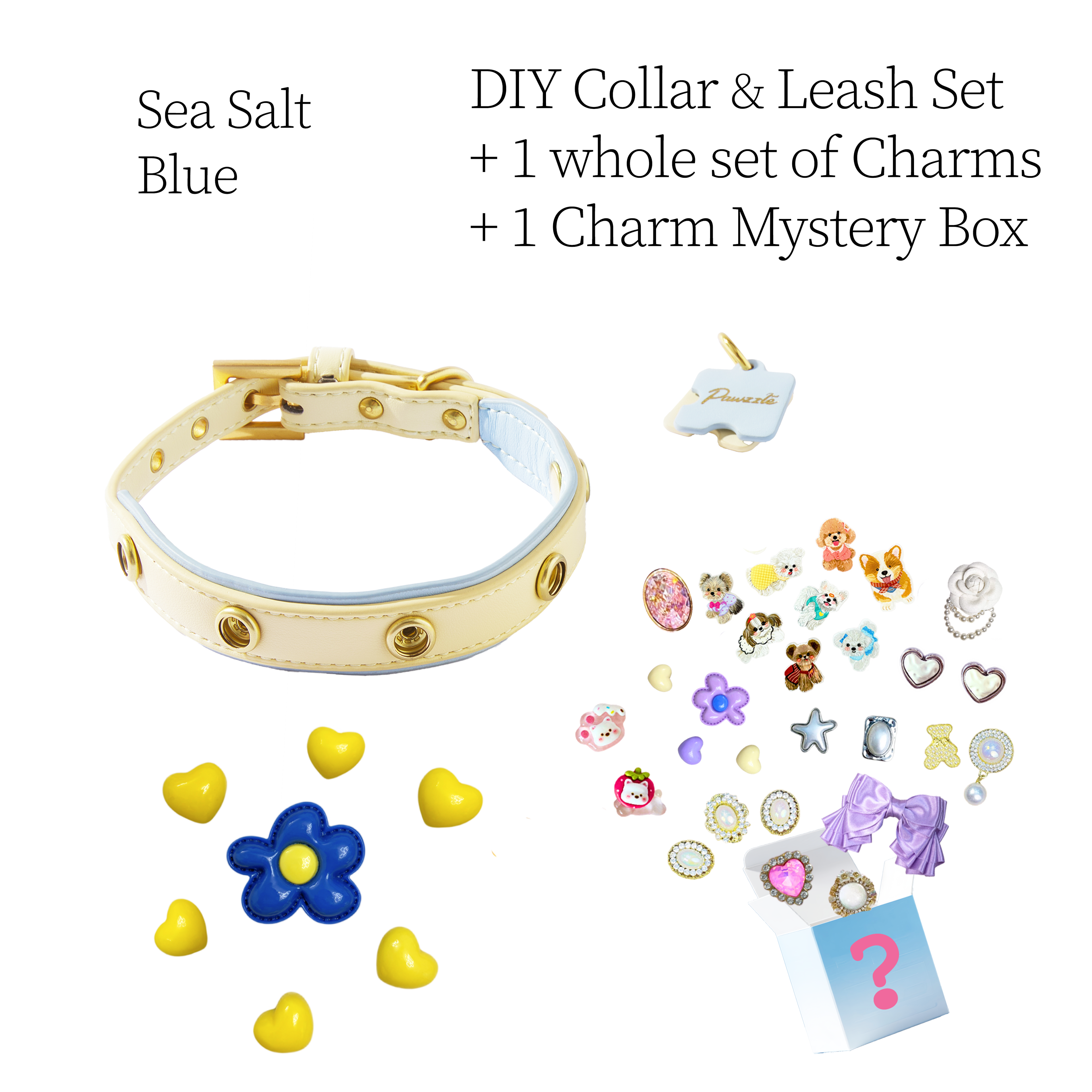 DIY Collar Set + Charm Blind Box-Sea Salt Blue