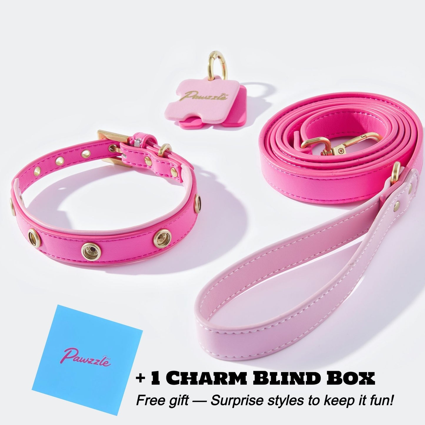 DIY Collar&Leash Set + Charm Blind Box-Four Color to choose