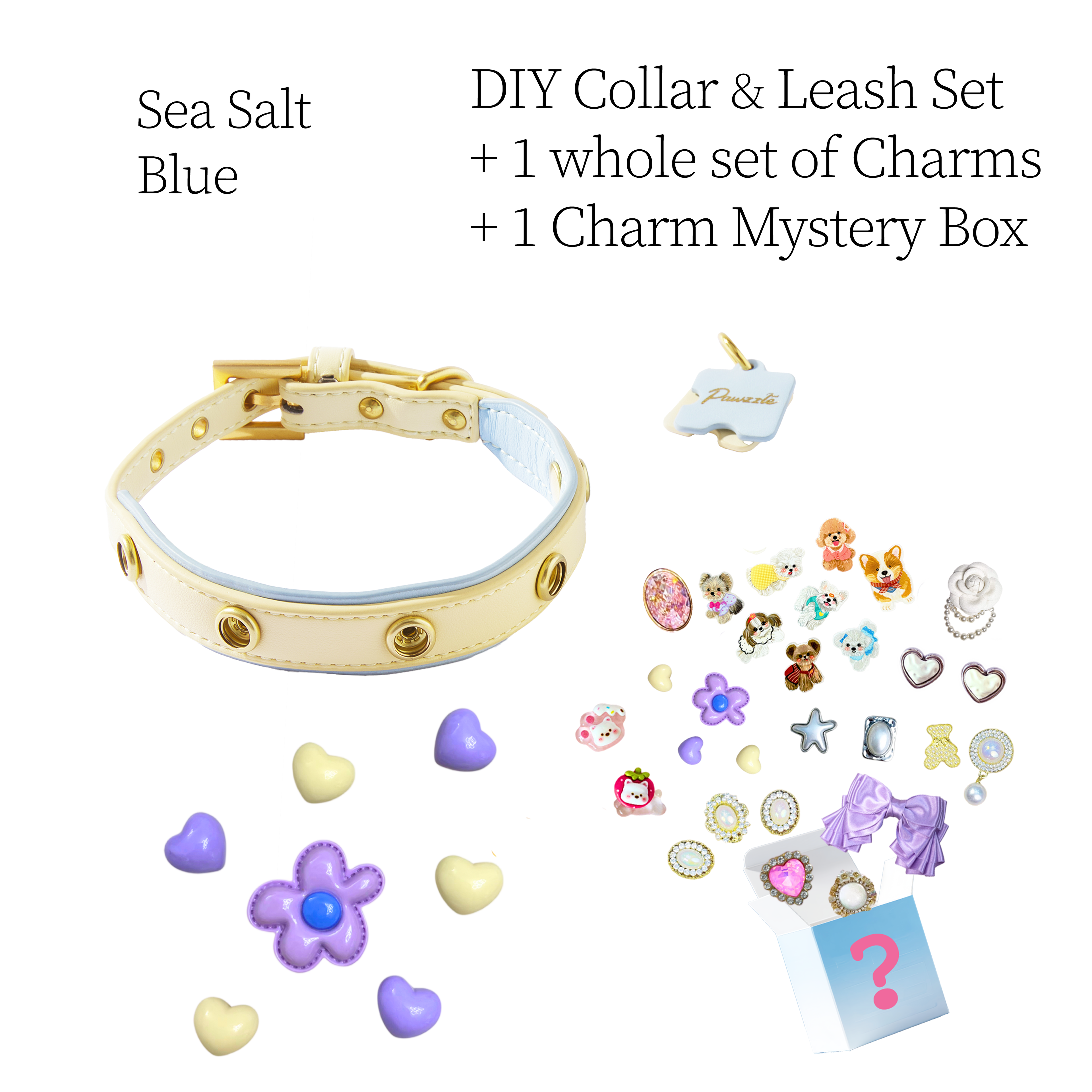 DIY Collar Set + Charm Blind Box-Sea Salt Blue