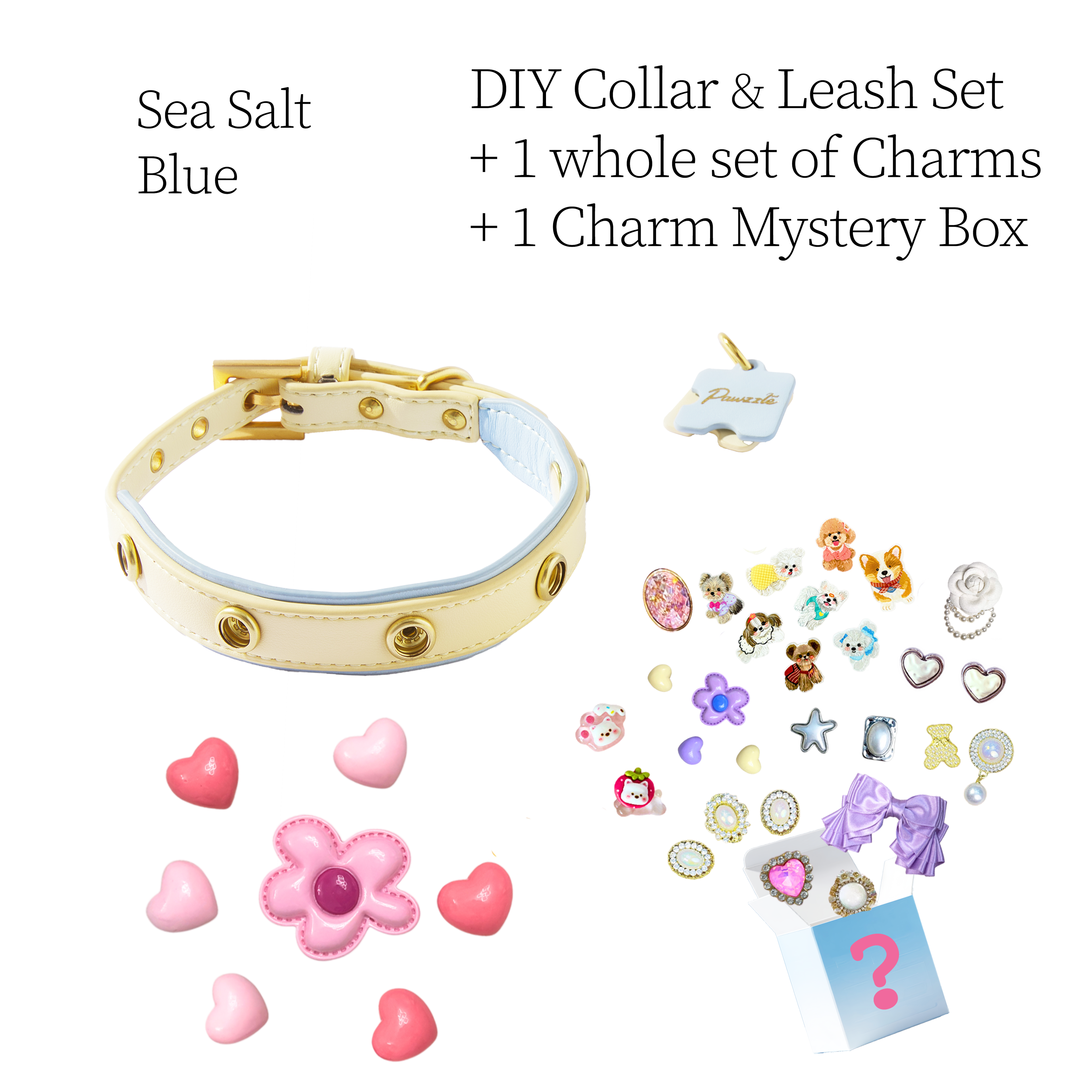 DIY Collar Set + Charm Blind Box-Sea Salt Blue