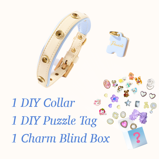 DIY Collar Set + Charm Blind Box-Sea Salt Blue