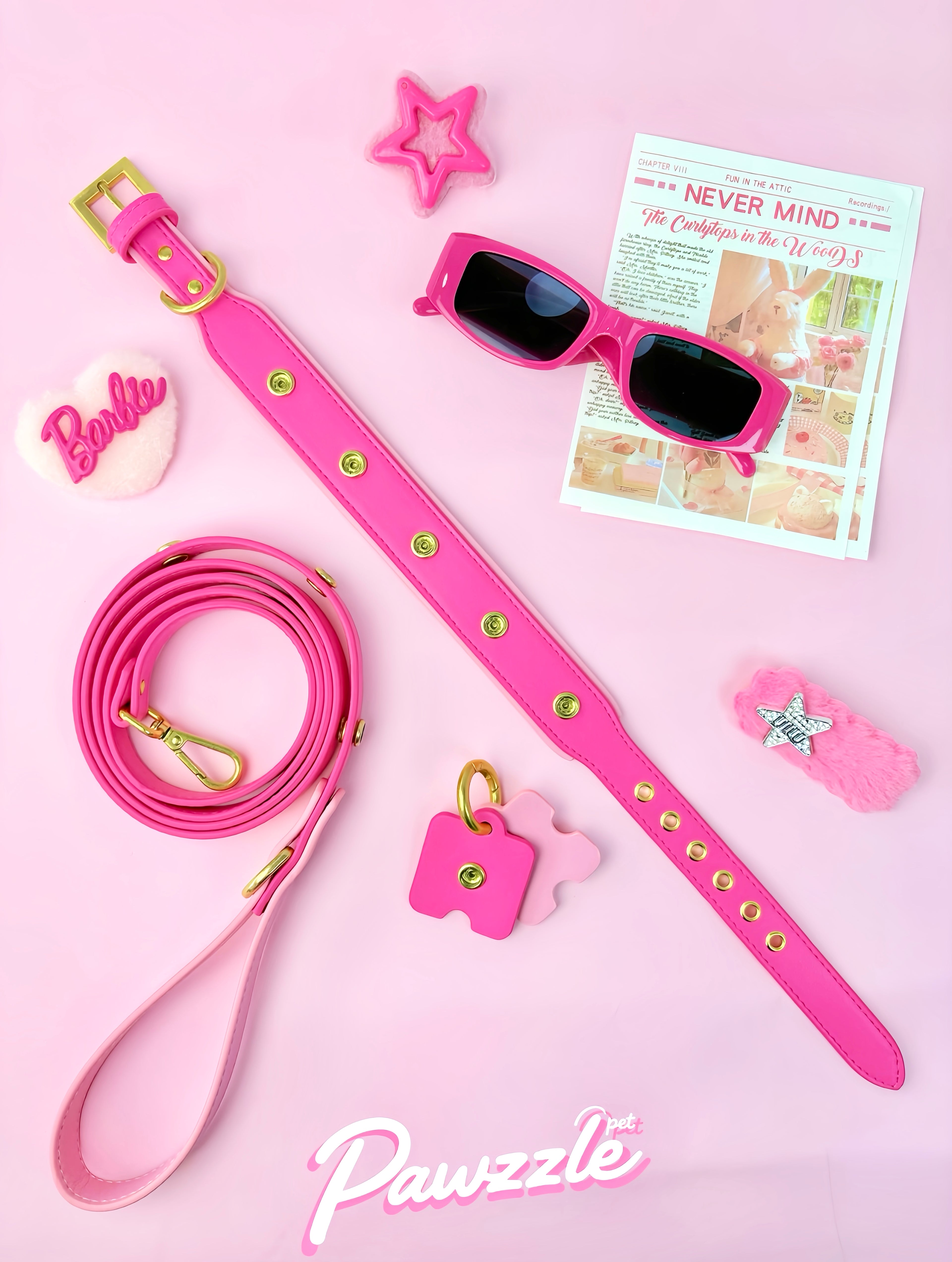 DIY Collar Set + Charm Blind Box-Barbie Pink