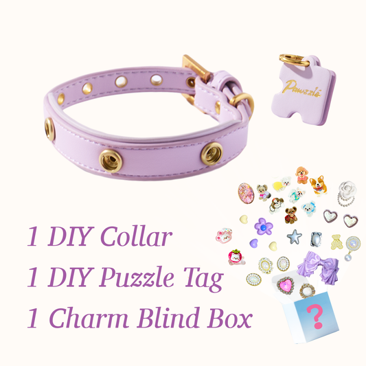 DIY Collar Set + Charm Blind Box-Lavender Purple